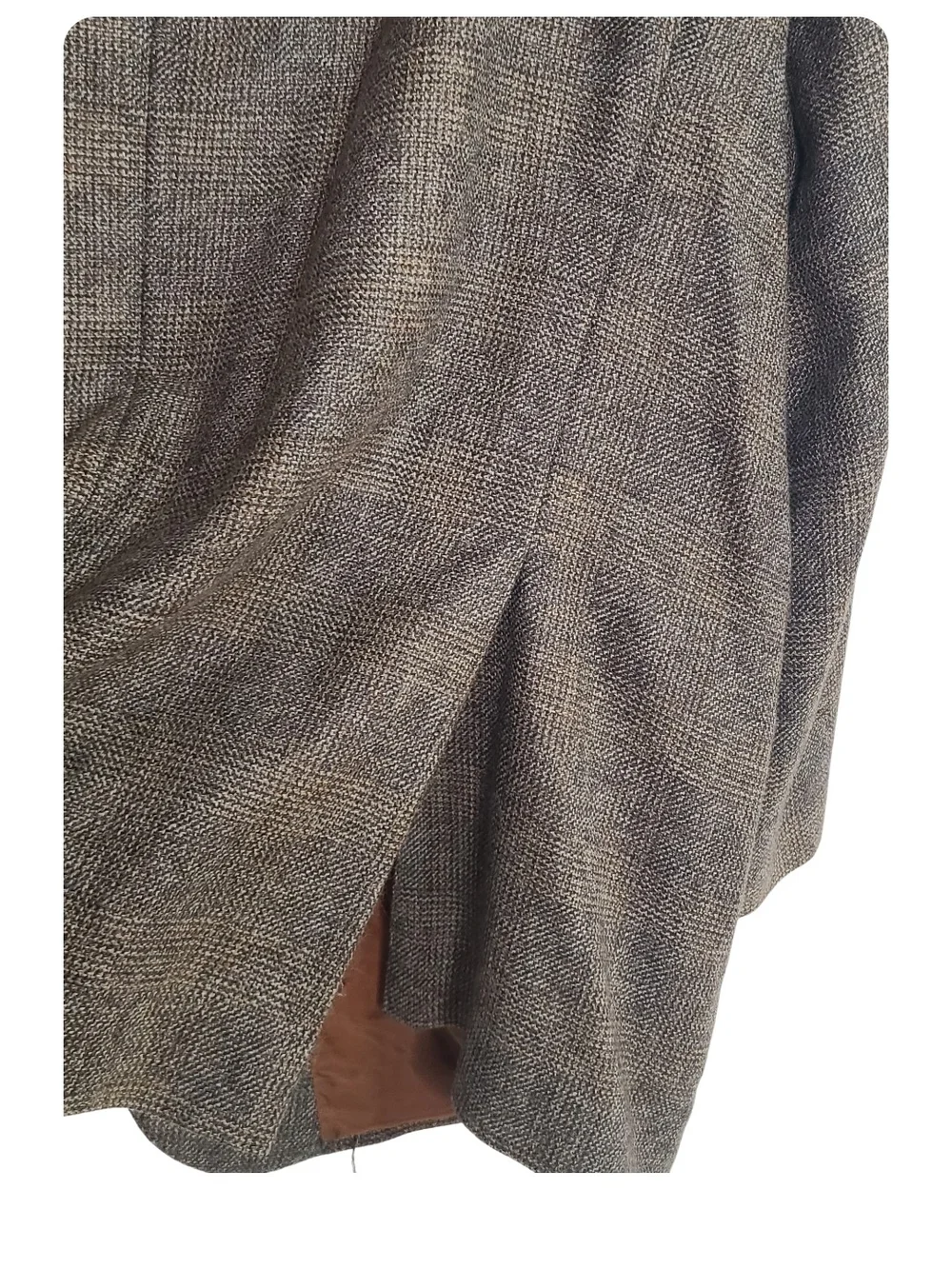 Jos. A. Bank 100% Wool Taupe Charcoal Plaid Sport Coat Size 50R